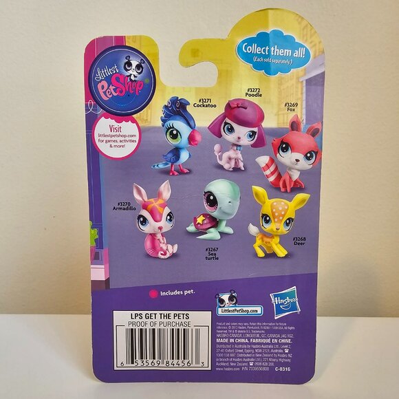 Hasbro Littlest Pet Shop #3269 Fox Pink White Striped Tail New NOC G4 LPS 2013 - Picture 4 of 5